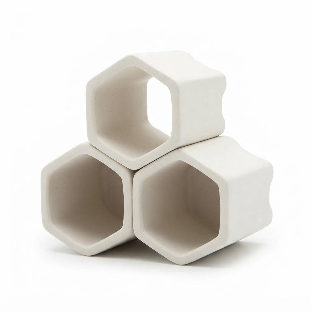 Ceramic Mushroom House Hide Set for Aquarium | Creative Pot & Cave Décor for Shrimp, Fish Tank & Terrarium