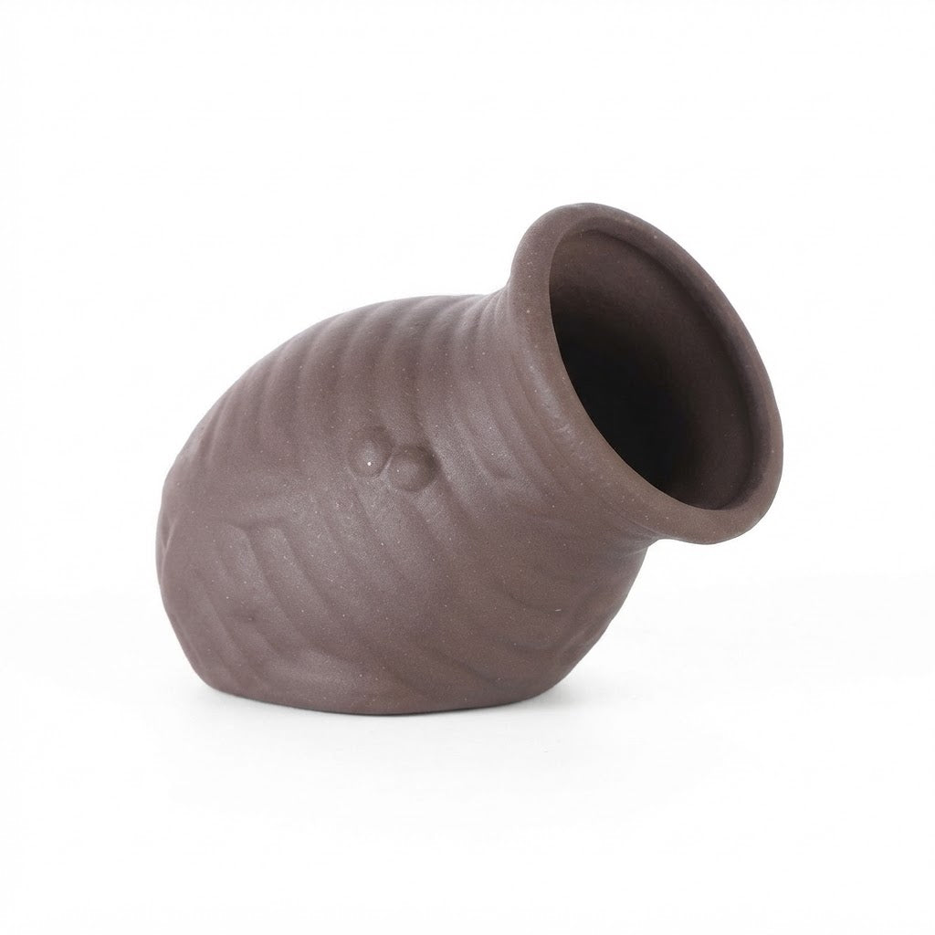 Purple Clay Ceramic Breeding Pot Hide for Aquarium | Shrimp & Fish Hiding Cave Tank Décor, Breeding & Display Pot
