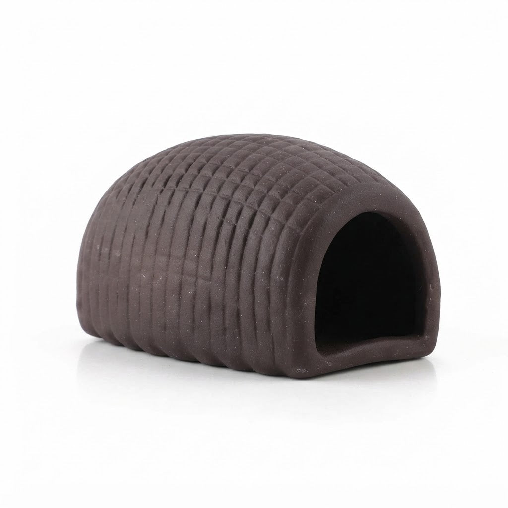 Purple Clay Ceramic Breeding Pot Hide for Aquarium | Shrimp & Fish Hiding Cave Tank Décor, Breeding & Display Pot