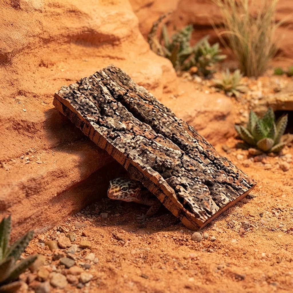 Natural Cork Bark Panel for Reptile Terrarium & Vivarium Background | Aquarium Rainforest Décor Hiding Board