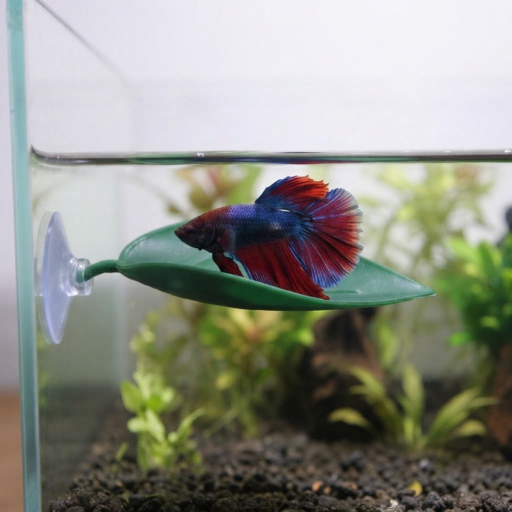 Reinforced Suction Cup Faux Leaves for Reptile & Aquarium | Gecko Climbing & Resting Décor for Lizard, Betta & Fish Tank