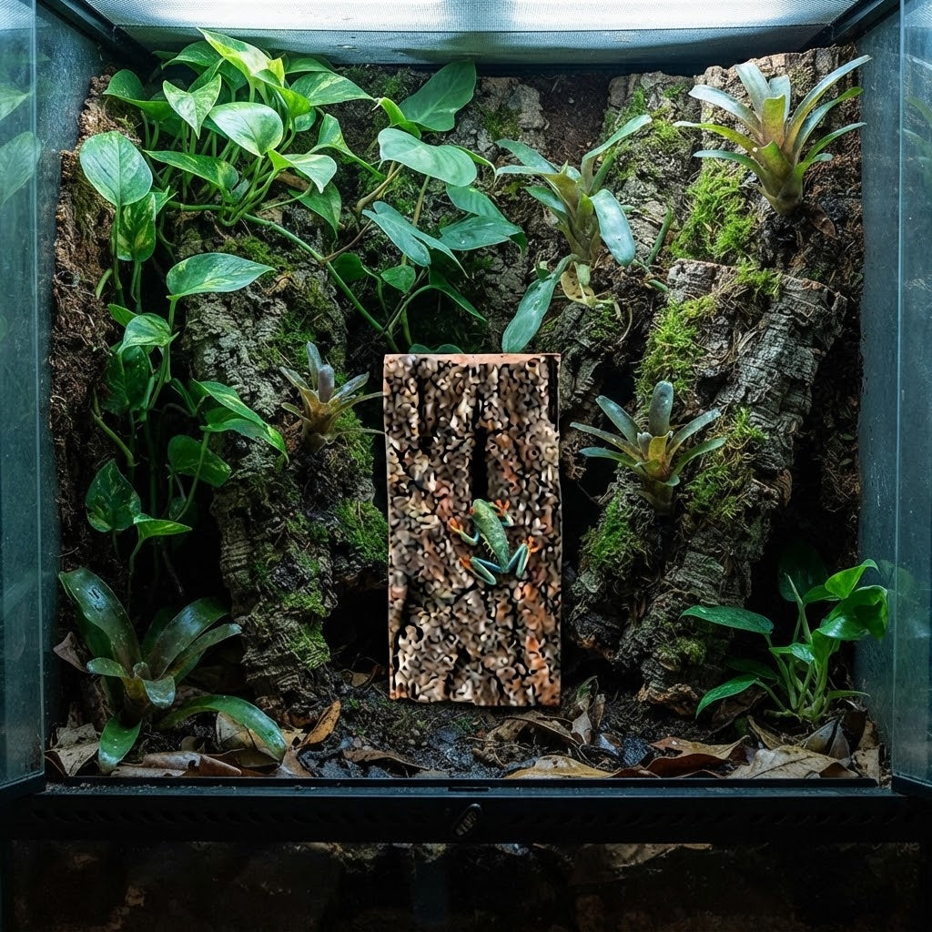 Natural Cork Bark Panel for Reptile Terrarium & Vivarium Background | Aquarium Rainforest Décor Hiding Board
