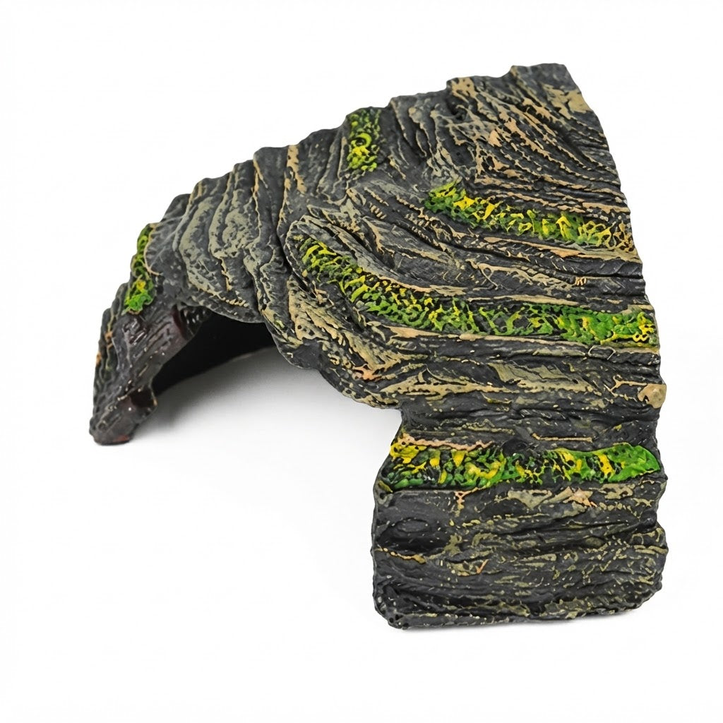 Resin Turtle Basking Platform & Hide Cave | Reptile Dock with Hiding Hole for Turtle Tank, Aquarium & Terrarium Décor